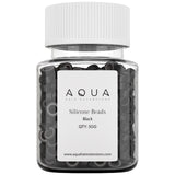 AQUA 5mm SILICONE BEADS - BLACK 500 pc.