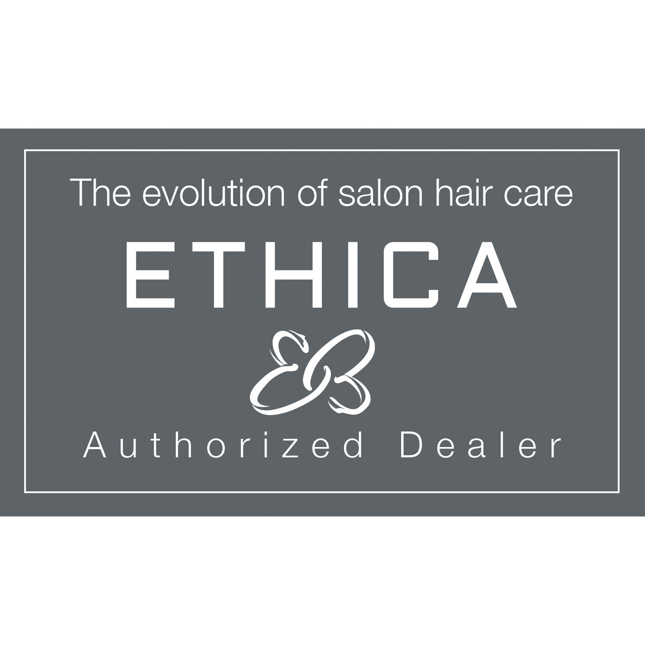 Ethica Salon Window Clings - White/Silver