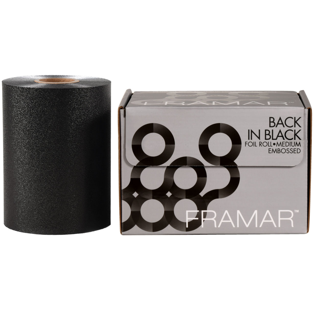 Framar Embossed Foil Roll Medium Back in Black 320 ft.