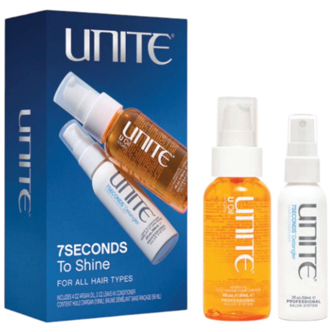 UNITE 7SECONDS To Shine Holiday Kit for All Hair Types 2 pc.