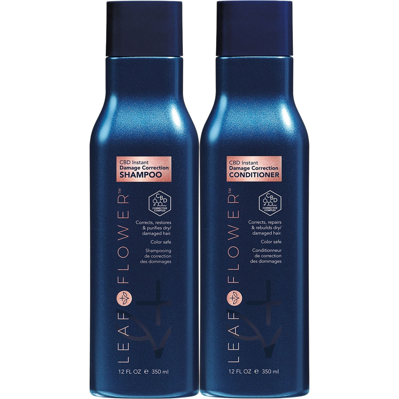 LEAF & FLOWER CBD Instant Damage Correction Shampoo & Conditioner Duo 2 pc.