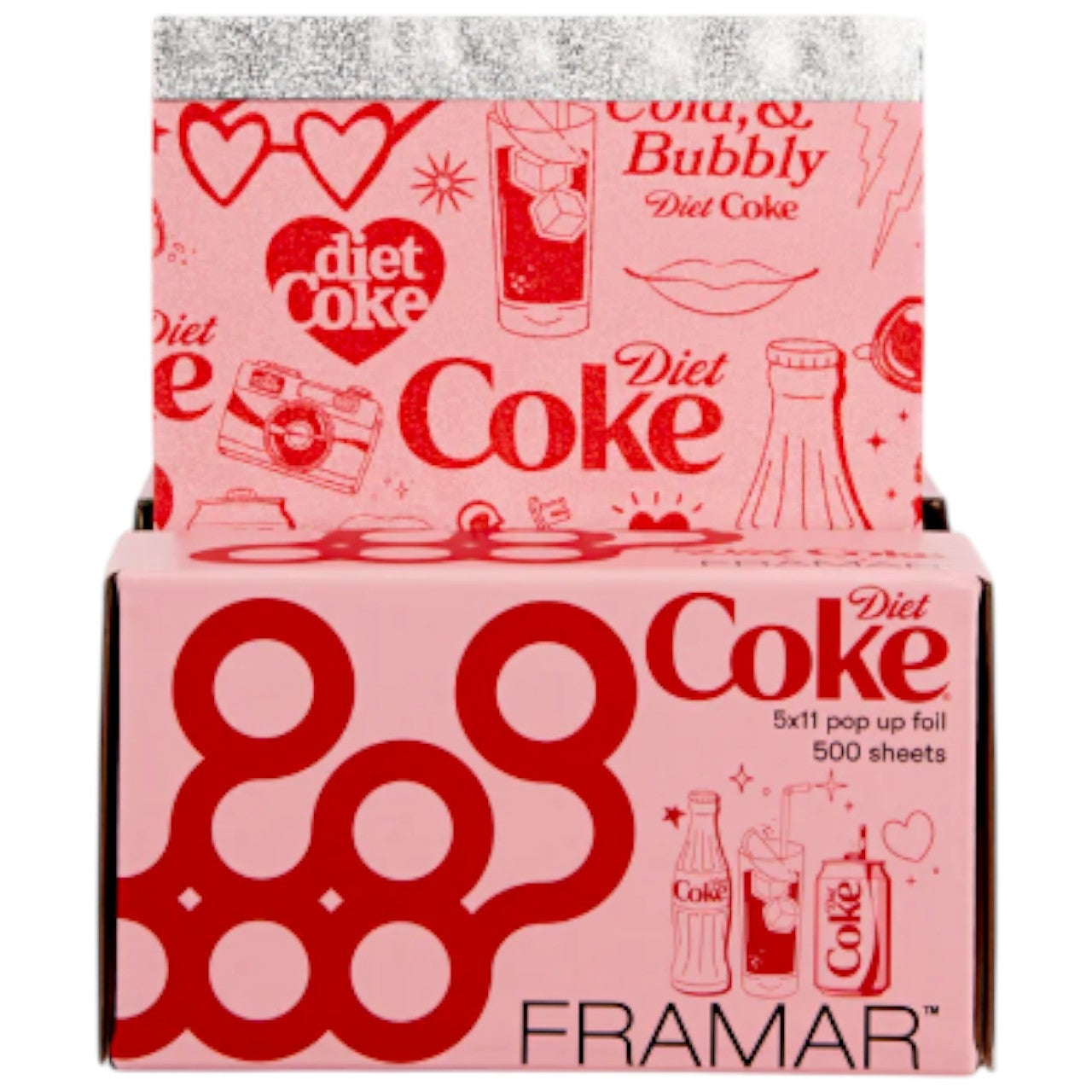Framar Embossed Pop Up Foil Medium Diet Coke 5 inch x 11 inch 500 ct.
